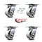 Service Caster 4 Inch Semi Steel Caster Set with Roller Bearings and Swivel Locks SCC SCC-35S420-SSR-BSL-4 - alternate 5